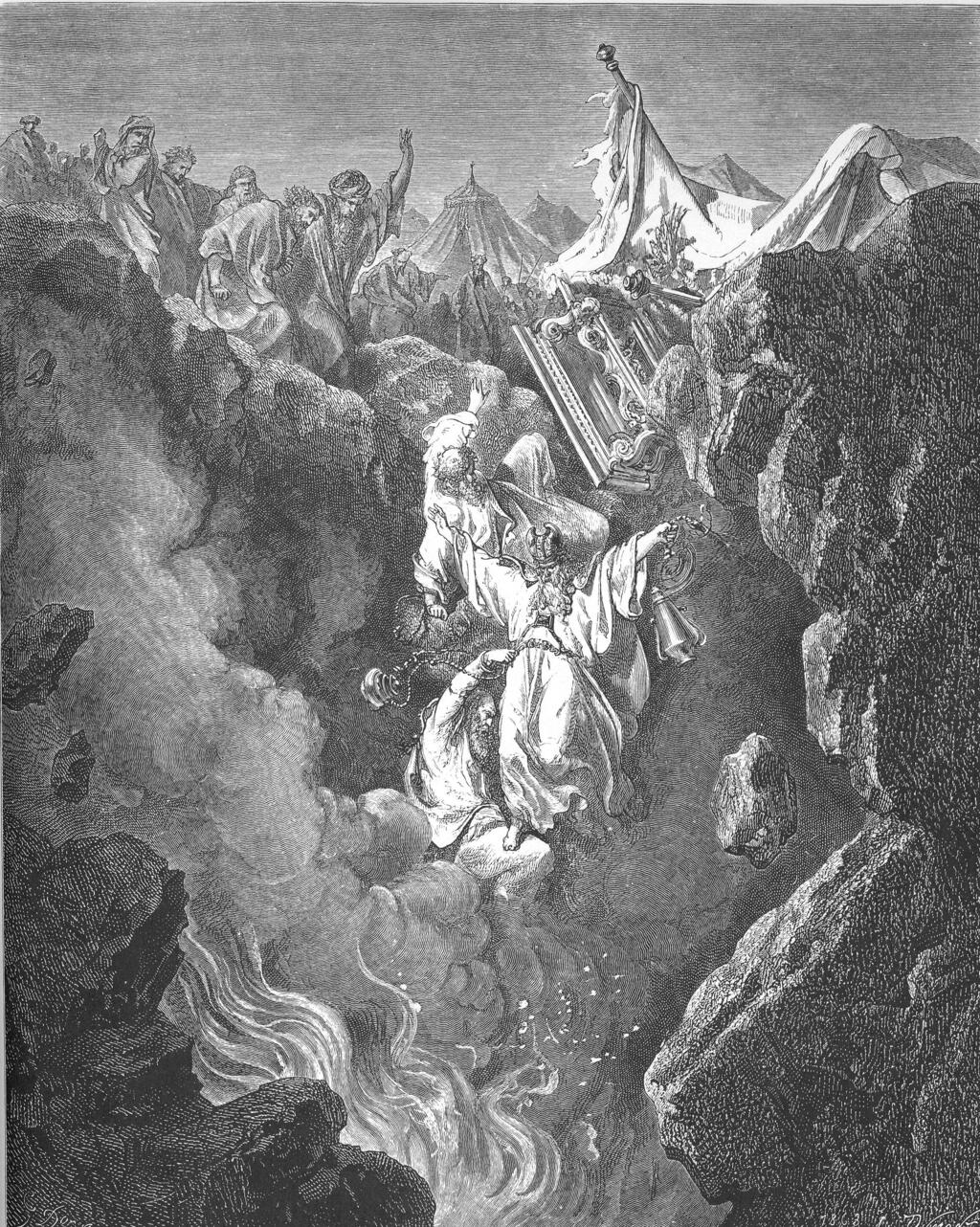 The death of Korah, Dathan, and Abiram by Gustave Doré, 1866 (Photo: Wikimedia Commons) The Death of Korah, Dathan, and Abiram by Gustave Doré, 1866