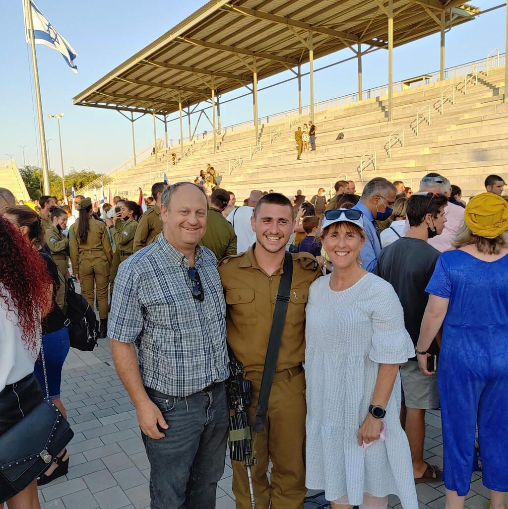 Yona Betzalel Brief with his parents Hazel and David (Photo: Courtesy of the family) Yona Betzalel Brief with his parents Hazel and David