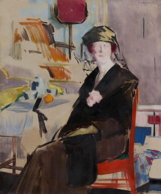 הציור המדובר, Interior: The Lady in Black