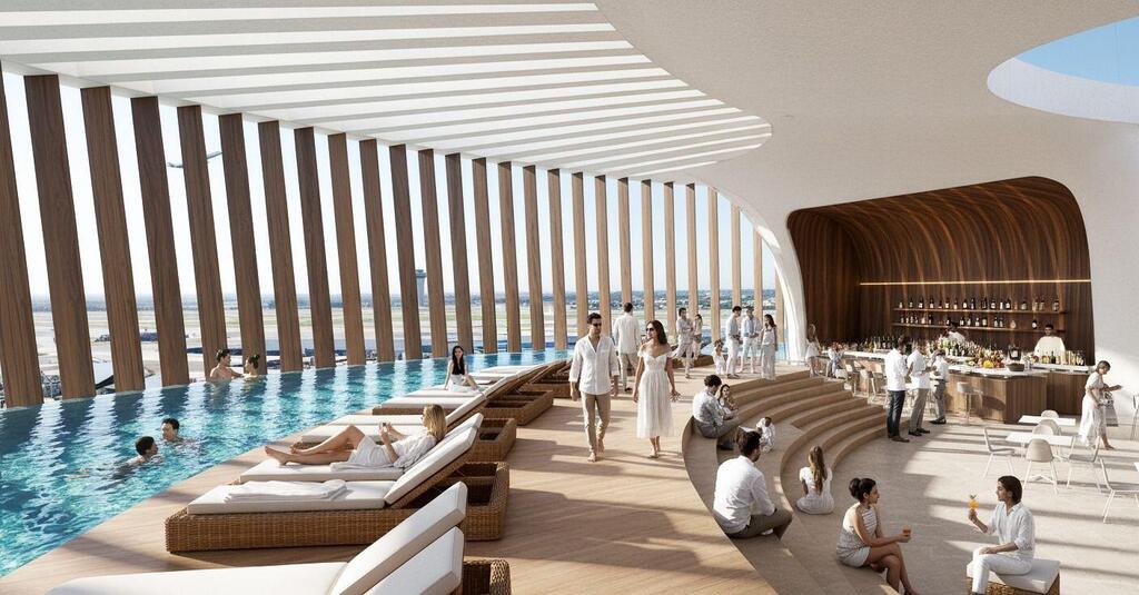 A rendering of the hotel (Illustration: Mann Shinar – Architects & Planners) המלון של שרשת בראון תקים בנתב"ג