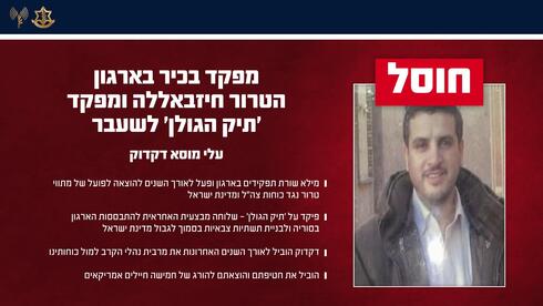 צה"ל חיסל את המחבל עלי מוסא דקדוק