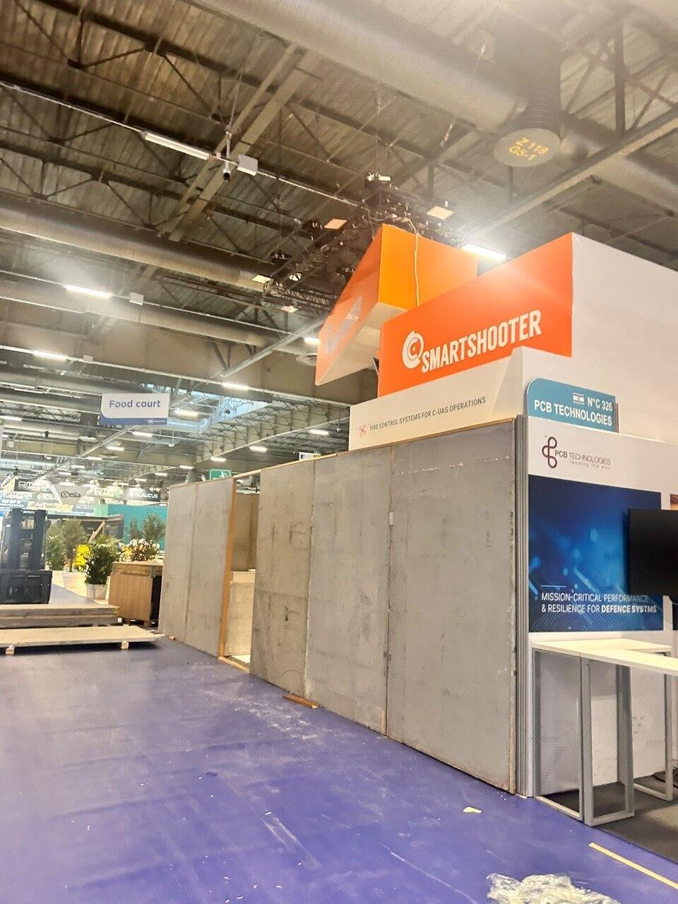 Smart Shooter closed booth הדוכנים של החברות הישראליות שנסגרו