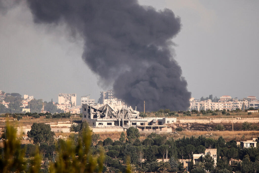 IDF strike in southern Lebanon (Photo: AFP) כפר תיבנית