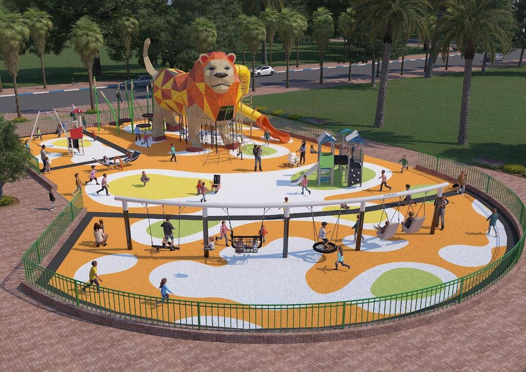 Lion-themed children's park (Photo: Elo & Nitzan) Elo & Nitzan
