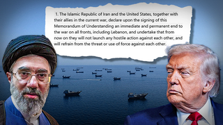 Iranian Supreme Leader Mojtaba Khamenei, US President Donald Trump 