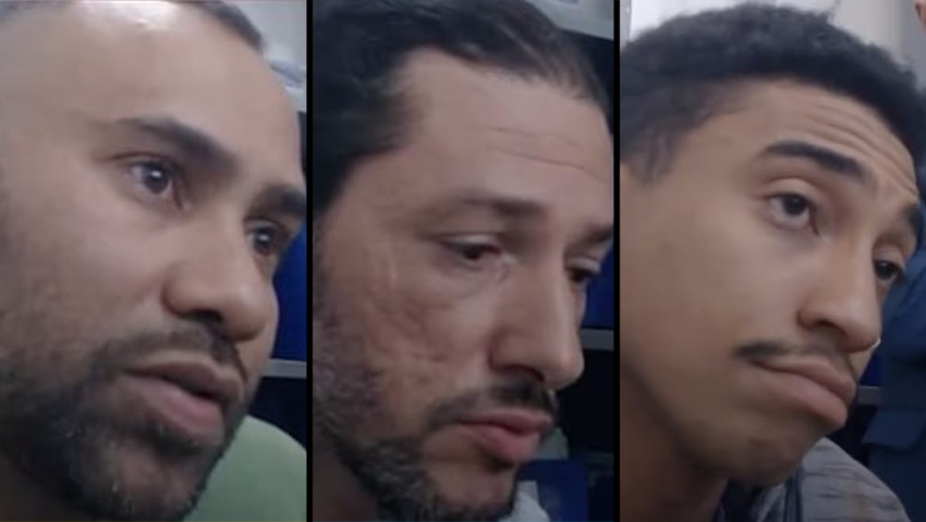 Brazil bungee instructors who allegedly threw young woman without attaching her to rope; from left: Agorof, Sintra and Gonçalves ברזיל מדריכי בנג'' שהשליכו צעירה בלי לקשור לחבל, משמאל לימין אגורוף סינטרה גונסלבס