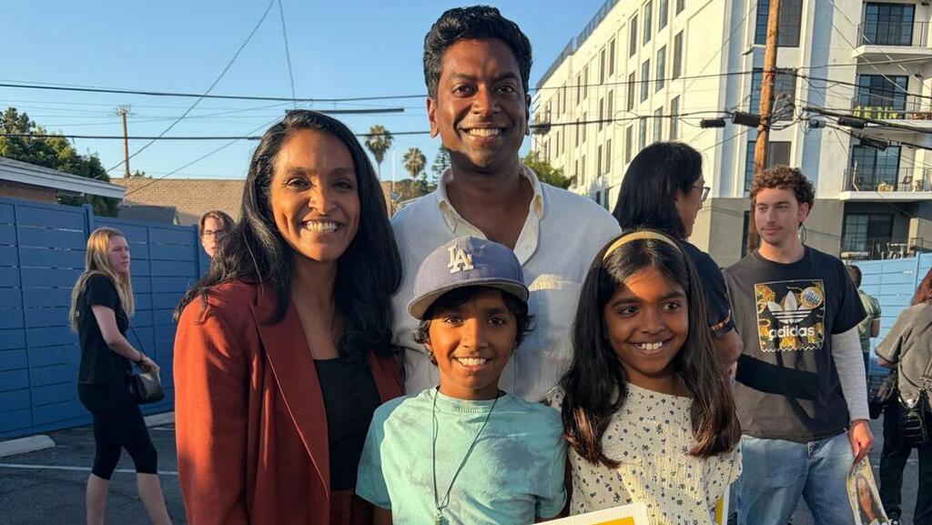 Nithya Raman with her family (Photo: Nithya for the City) ניתיה רמאן