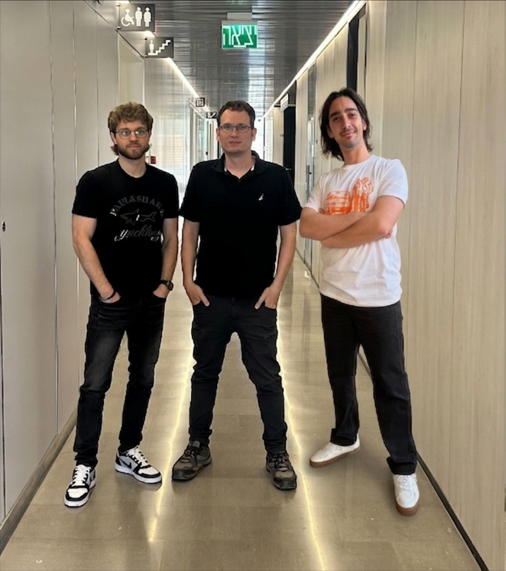 From left to right: Guy Bar-Shalom, Dr. Haggai Maron, Fabrizio Frasca (Photo: Technion) From left to right: Guy Bar-Shalom, Dr. Haggai Maron, Fabrizio Frasca