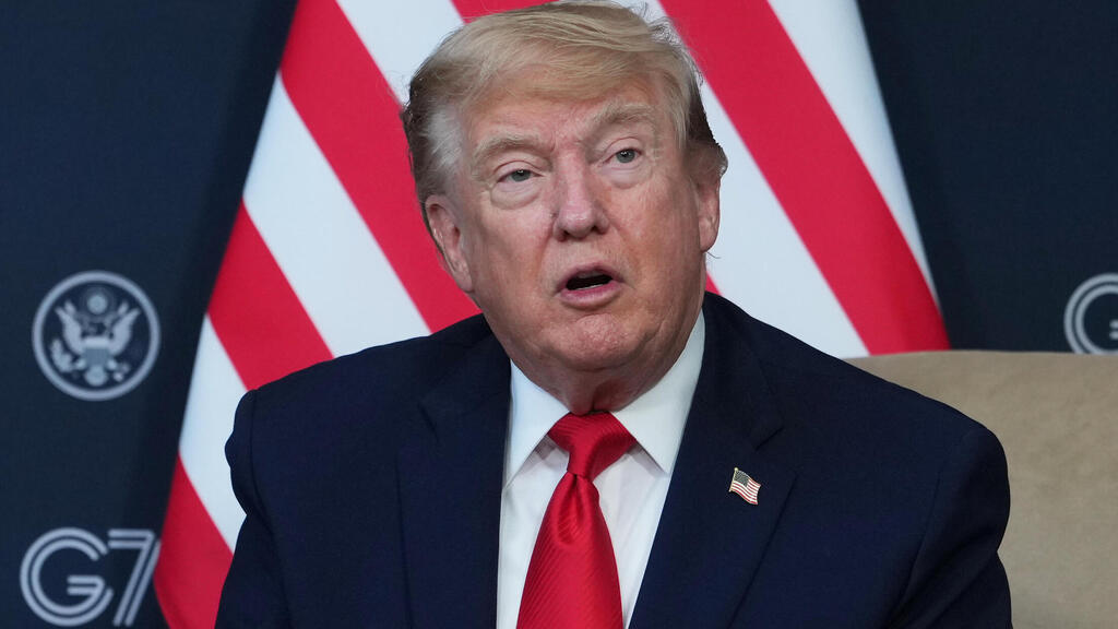 US President Donald Trump ( Photo: Julia Demaree Nikhinson/AP) נשיא ארצות הברית דונלד טראמפ בפסגת ה-G7