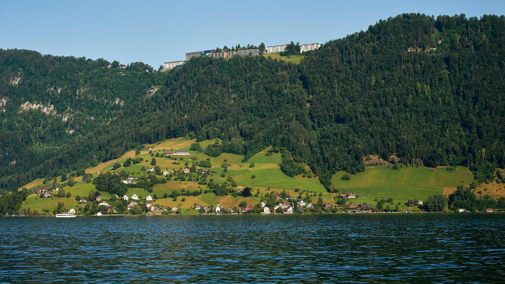 Bürgenstock resort: Site of the negotiations set for Sunday (Photo: Vadim Ghirda/AP) אתר הנופש בורגנשטוק בשווייץ שבו ייערכו השיחות בין איראן לבין ארצות הברית