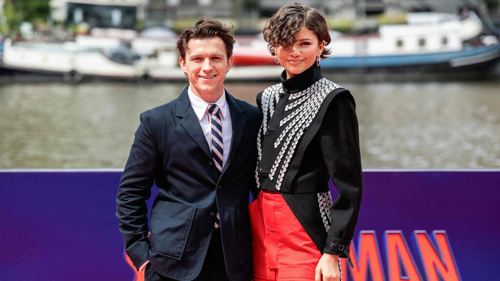 Zendaya and Tom Holland at the 2026 Amsterdam premiere of 'Spider-Man: Brand New Day' (Photo: Simon Lenskens/ANP/AFP) זנדאיה וטום הולנד בפרמיירה של "ספיידרמן: יום חדש" באמסטרדם, 2026