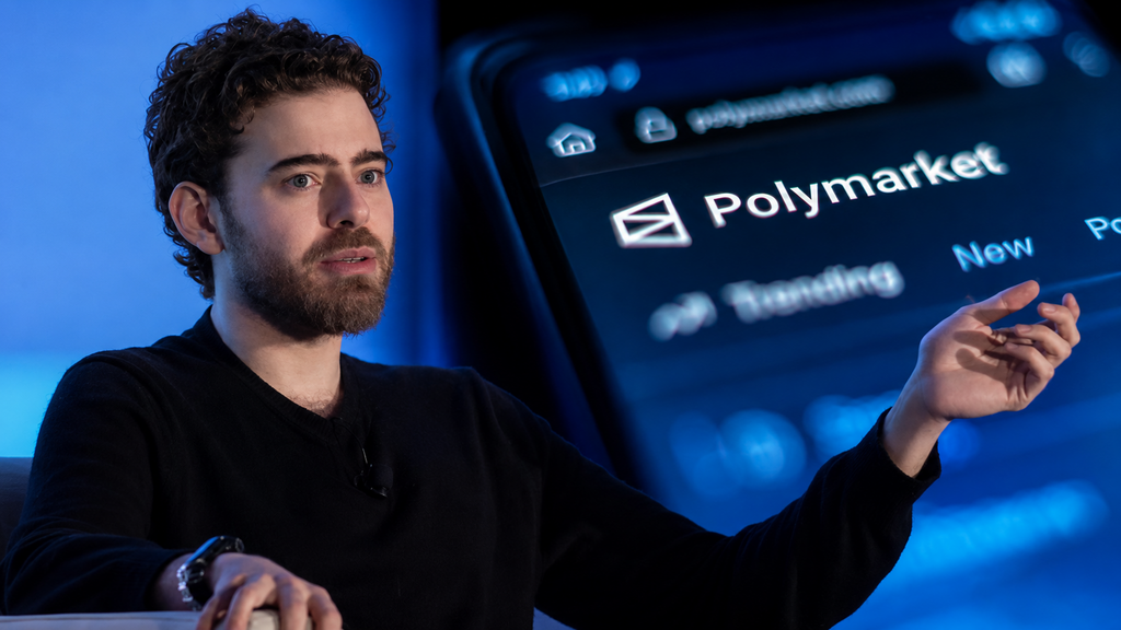 Polymarket CEO Shayne Coplan (Photo: REUTERS/Marco Bello, PJ McDonnell / Shutterstock) Polymarket CEO Shayne Coplan