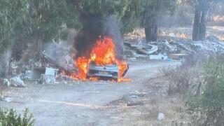 הרכב השרוף שאותר סמוך לזירת הרצח