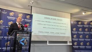 שר הכלכלה ניר ברקת בהצגת נתוני הסל של ישראל