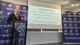 שר הכלכלה ניר ברקת בהצגת נתוני הסל של ישראל