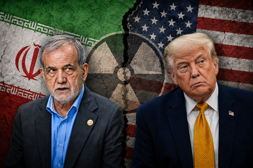 US President Donald Trump and Iranian President Masoud Pezeshkian 