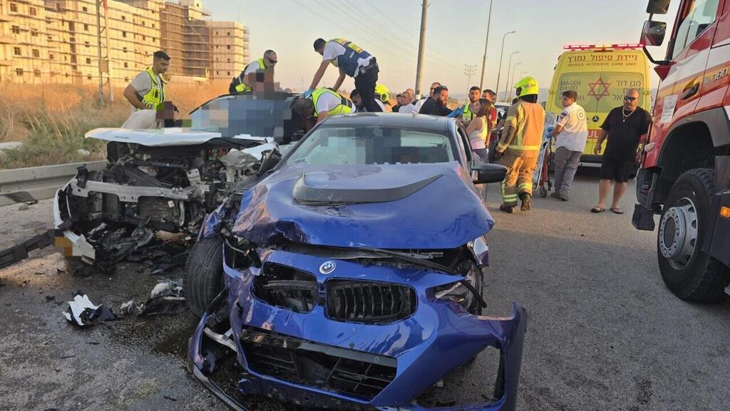 4 פצועים בתאונת דרכים בכביש 90 ליד בית שאן, בהם אחת קשה