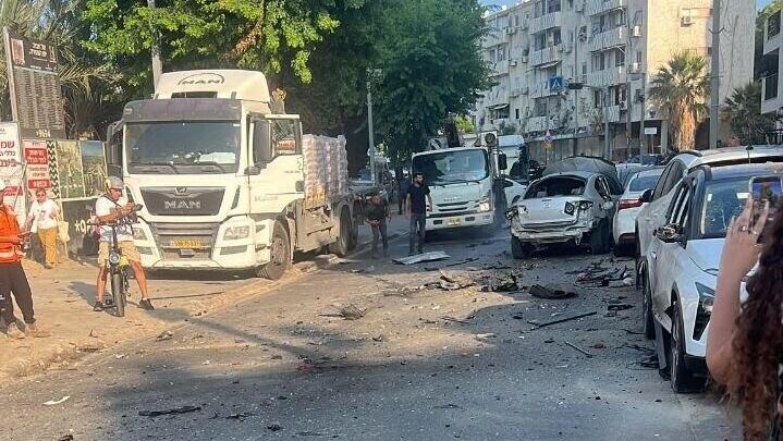 זירת הפיצוץ בת"א