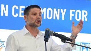 בצלאל סמוטריץ'  בטקס הנחת אבן פינה ל-1,000 בתים חדשים בעוטף עזה