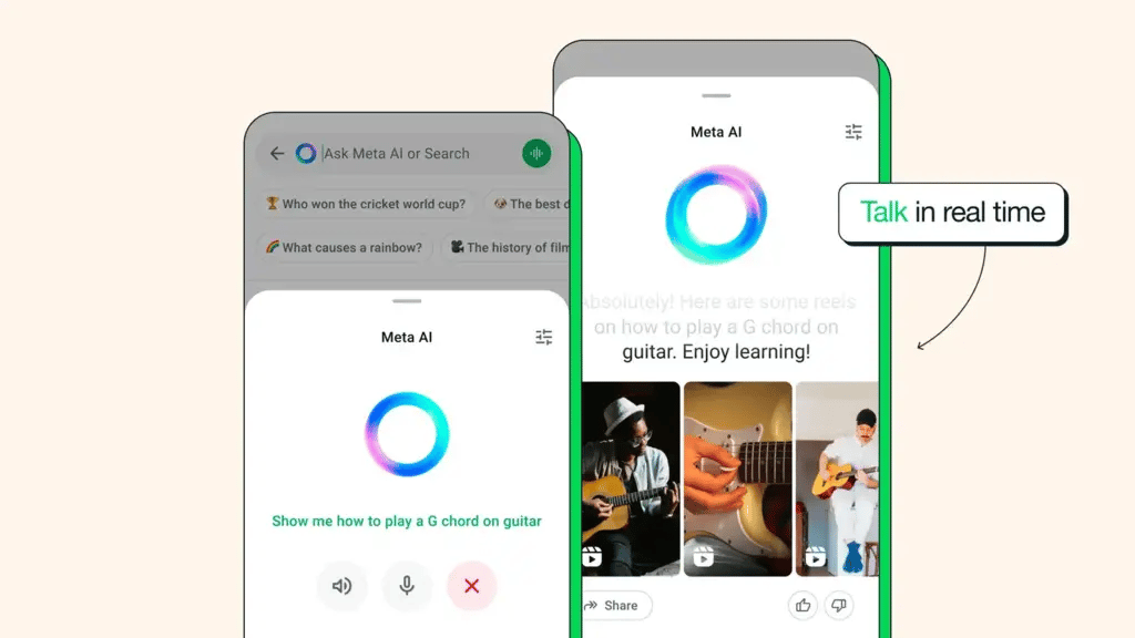 WhatsApp с ИИ-инструментом (Фото: Meta) מטא AI בוואטסאפ