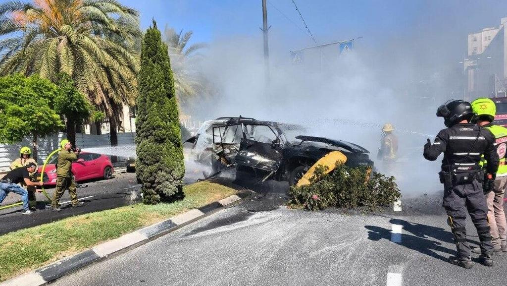 פיצוץ רכב בקריית חיים