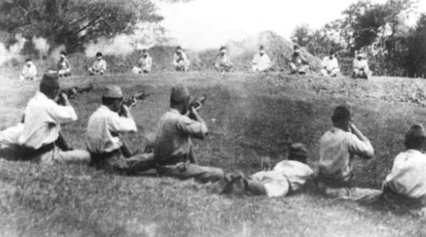 Japanese troops using Sikh POWs as practice targets 