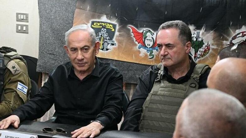 Prime Minister Benjamin Netanyahu and Defense Minister Israel Katz (Photo: GPO) נתניהו ברצועת הביטחון בלבנון