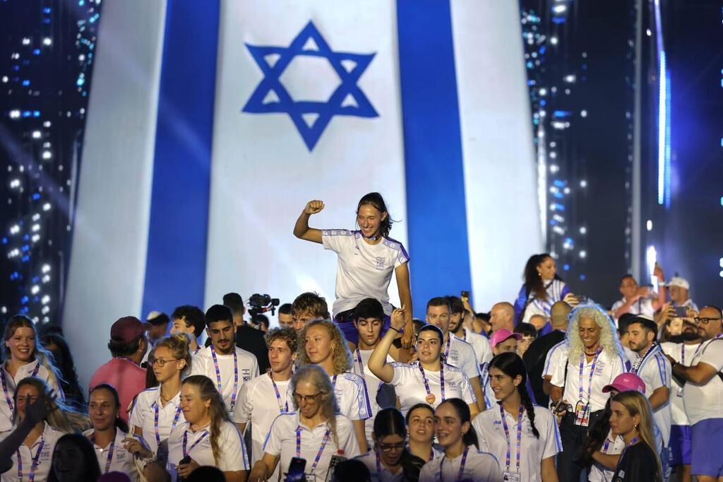 The 2026 Maccabiah Games opening (Photo: Alex Kolomoisky) המשלחת הישראלית בטקס הפתיחה של המכביה