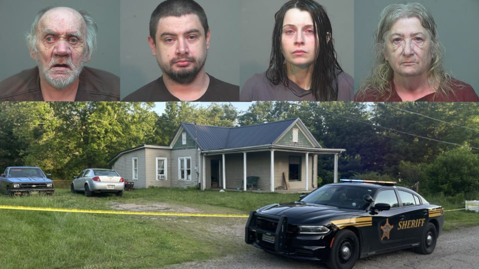 Gary Siders Sr., Christina Siders, Gary Siders Jr. y Elizabeth Siders, miembros de la familia de 16 hijos de Ohio