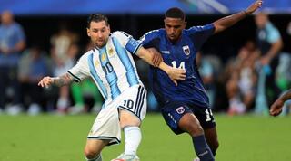 Leo Messi during the match against Cape Verde