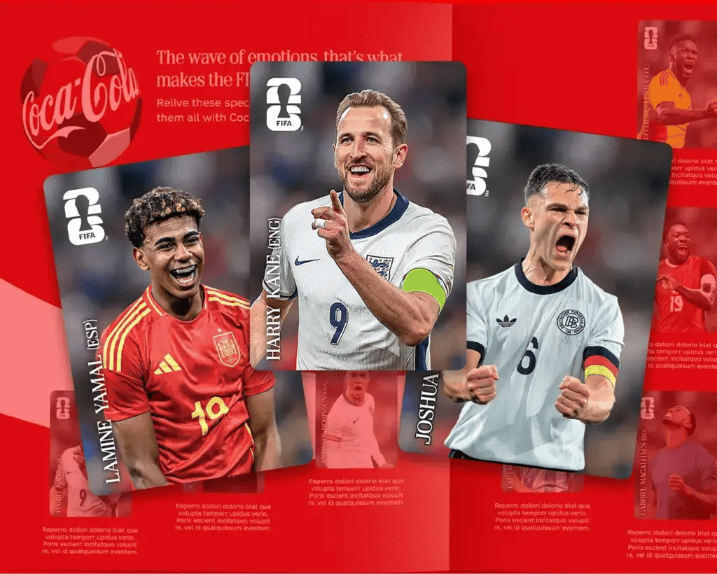 From Coca-Cola and Panini’s ‘Peel, Sip, Collect’ campaign (Photo: Coca-Cola) מתוך הקמפיין של קוקה קולה ופניני Peel, Sip, Collect