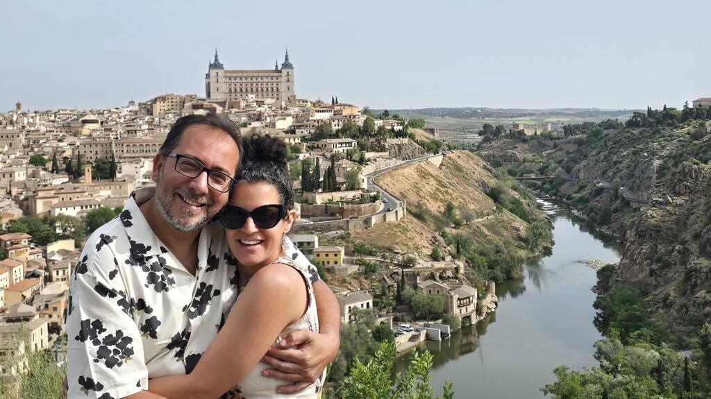 Adva Yermiyahu and Manuel Ahova; Tel Aviv-Spain, a love story (Photo: Courtesy) אדוה ירמיהו ובן הזוג