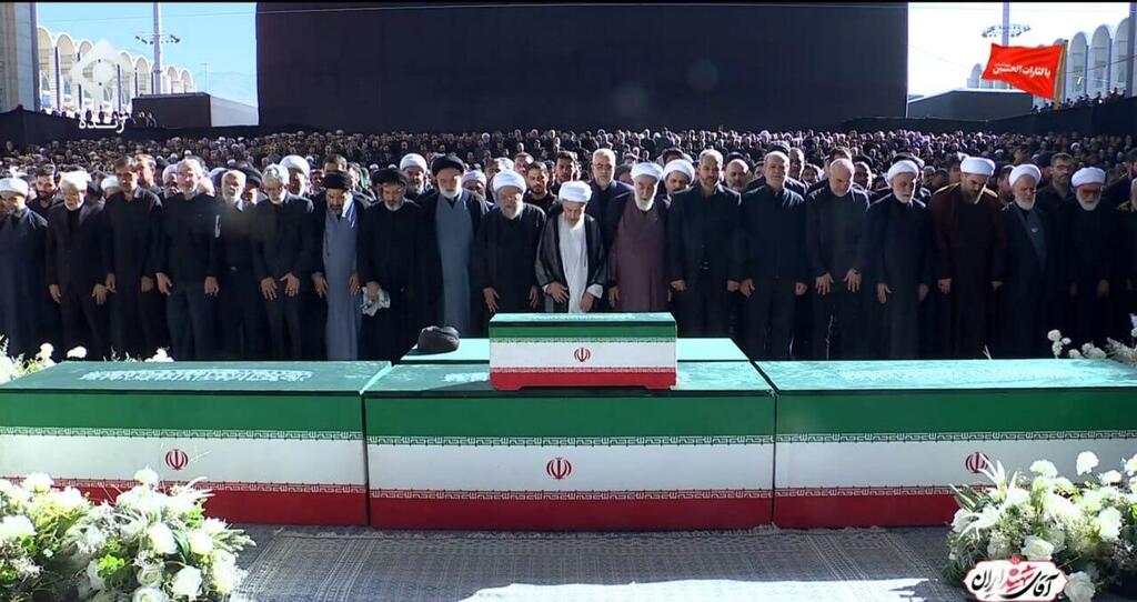 Senior Revolutionary Guards officials at Ali Khamenei's funeral בכירי משמרות המהפכה בלוויה של חמינאי