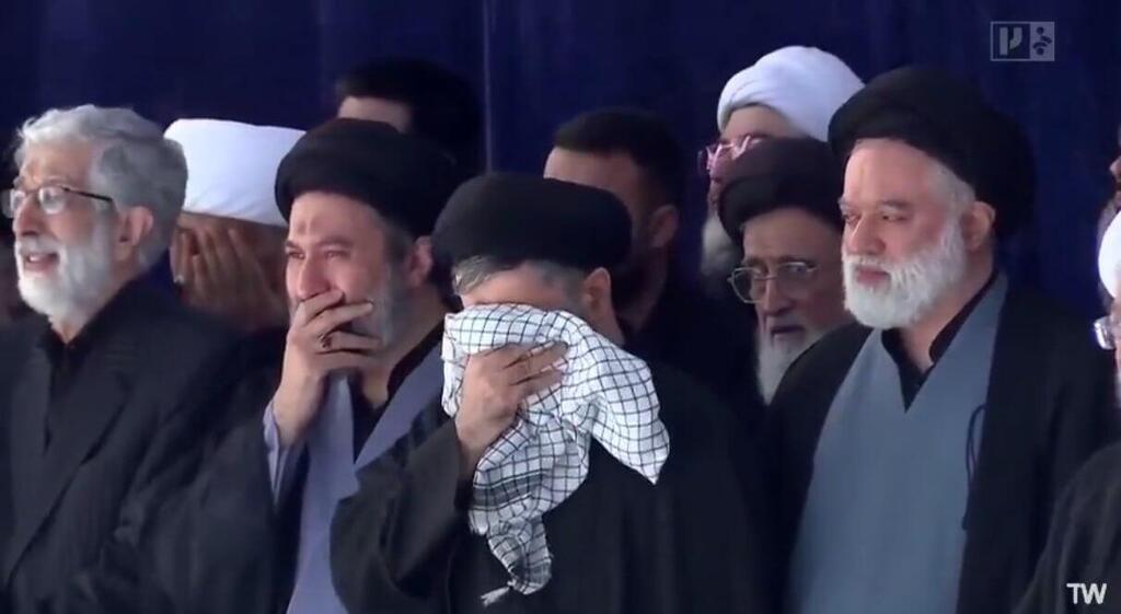 Khamenei's sons at his funeral בניו של חמינאי