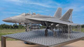 מטוס F/A-18 שהודפס במדפסת תלת ממד. אילוסטרציה