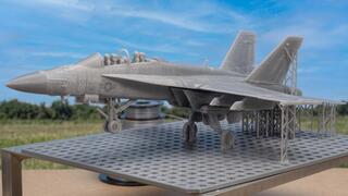 מטוס F/A-18 שהודפס במדפסת תלת ממד. אילוסטרציה