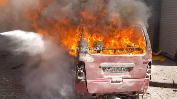 Автомобиль, взорвавшийся в Дамаске הרכב שהתפוצץ בדמשק