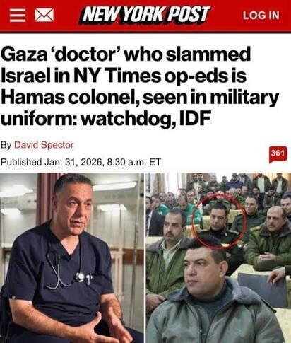 A photograph showing him wearing a Hamas uniform was made public, but it was published only by the New York Post הקמפיין למען שחרור ד"ר חוסאם אבו ספיה מעזה