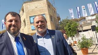 Chaim Silberstein with Heritage Minister Amichay Eliyahu