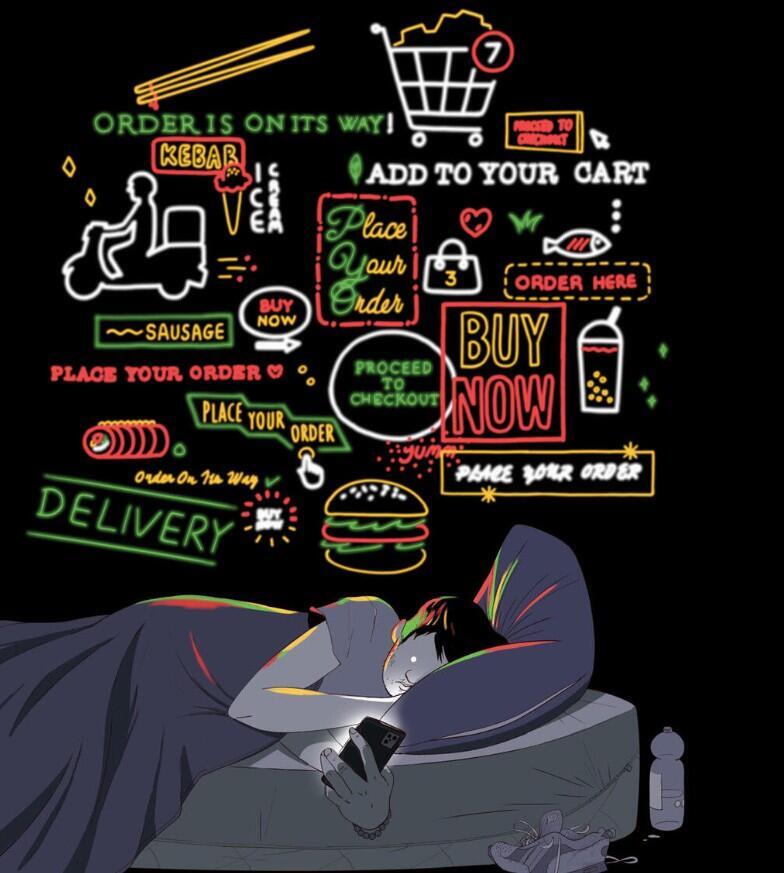 Food never comes (Illustration: Ovadia Benishu) Food never comes