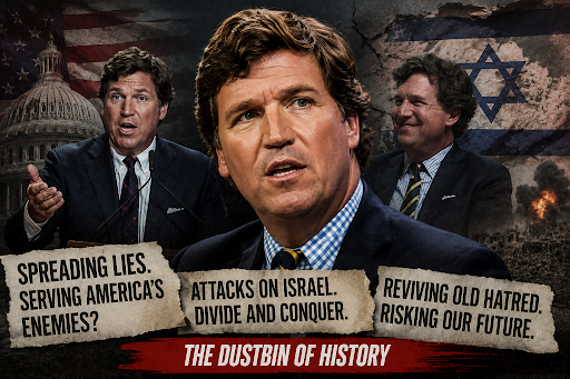 Tucker Carlson now amplifies narratives that serve US adversaries, delegitimize Israel and erode Western values carlson