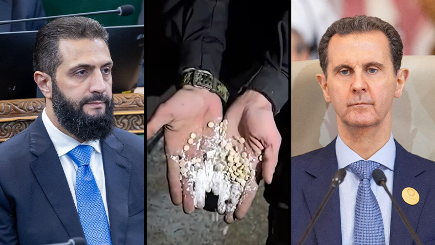 Ahmad al-Sharaa, drugs previously found in Syria, and Bashar Assad (Photo: Reuters / Saudi Press Agency/Handout)) Ahmad al-Sharaa, drugs previously found in Syria, and Bashar Assad