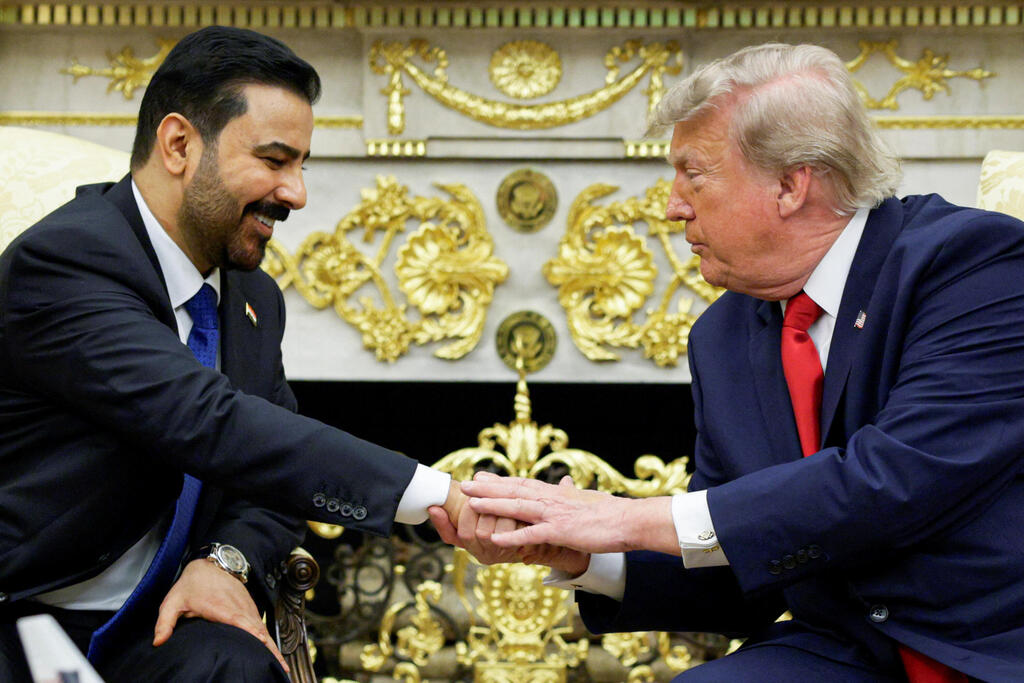 Trump meeting with Iraq’s new prime minister, Ali al-Zaidi (Photo: REUTERS/Evan Vucci) טראמפ וראש ממשלת עיראק החדש עלי א-זיידי
