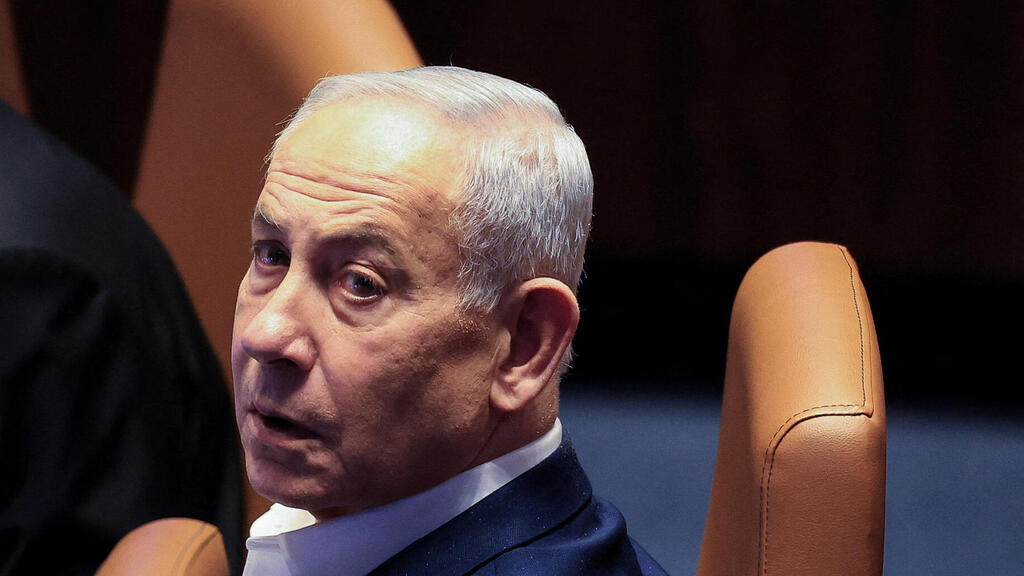 Netanyahu's status as 'Mr. Security' has eroded significantly since October 7 (Photo: Ronen Zvulun/Reuters) מליאת הכנסת