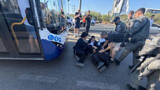 הפגנה של הפלג הירושלמי בכביש גהה