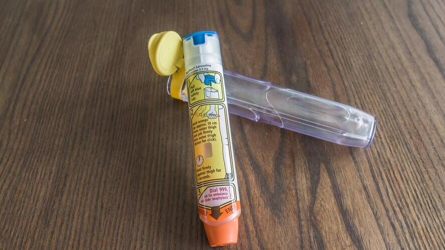 Инъектор EpiPen (Фото: Vivid Brands, shutterstock) מזרק אפיפן לסובלים מאלרגיה מסכנת חיים