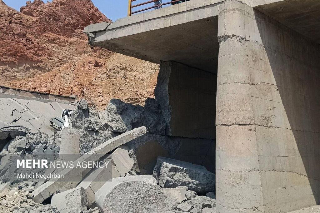 The Bandar Abbas-Rodan bridge struck in Iran גשר בנדר עבאס רודאן שהותקף באיראן