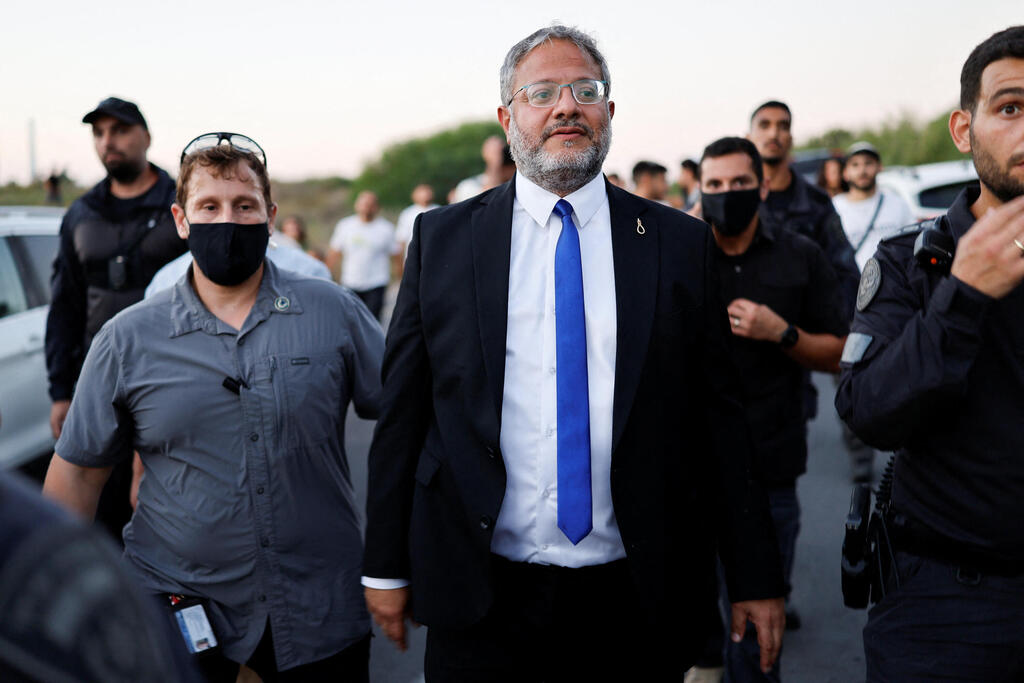National Security Minister Itamar Ben-Gvir (Photo: REUTERS/Amir Cohen) צעדת אנשי ימין לעבר עזה
