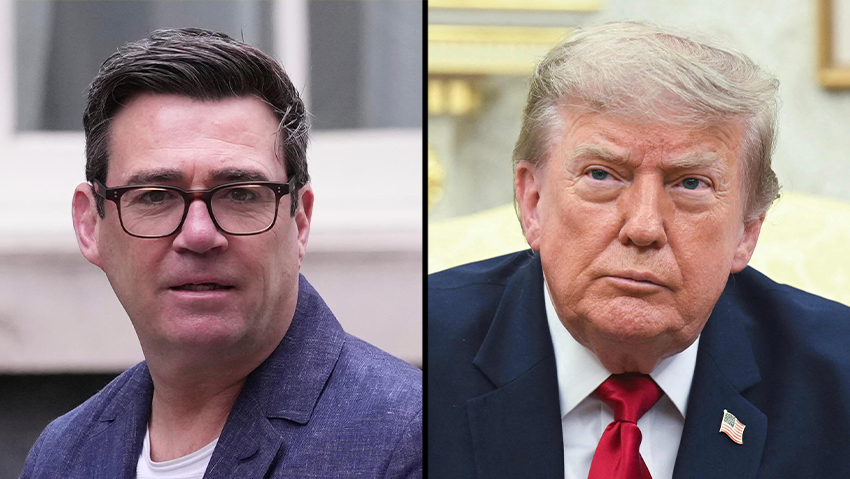 British Prime Minister Andy Burnham, US President Donald Trump 