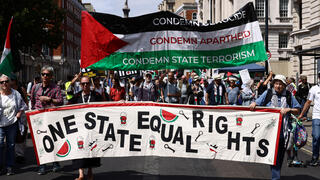 A pro-Palestinian rally in London 